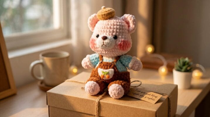 Quà tặng người yêu ý nghĩa gấu len Gật Gù