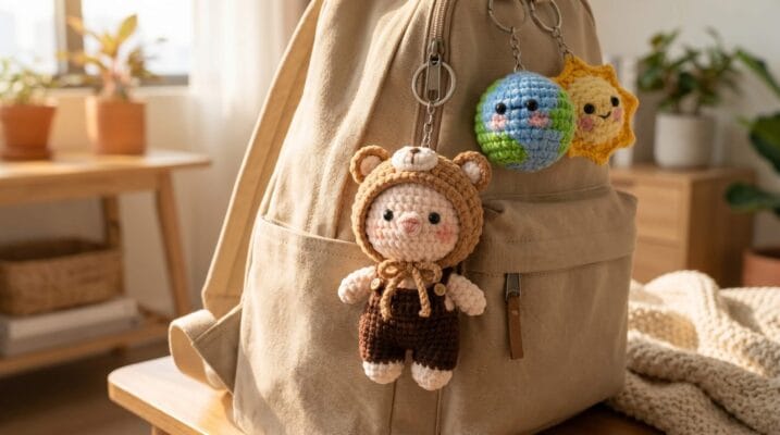 các loại móc khóa handmade bằng len