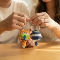 Móc khóa Handmade Cáo & Thỏ Mini Gật Gù Người bạn nhỏ chữa lành tâm hồn