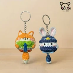 Móc khóa Handmade Cáo & Thỏ Mini Gật Gù Người bạn nhỏ chữa lành tâm hồn