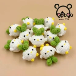 Móc khóa len handmade củ cải Gật Gù Người bạn nhỏ xua tan muộn phiền