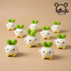 Móc khóa len handmade củ cải Gật Gù Người bạn nhỏ xua tan muộn phiền