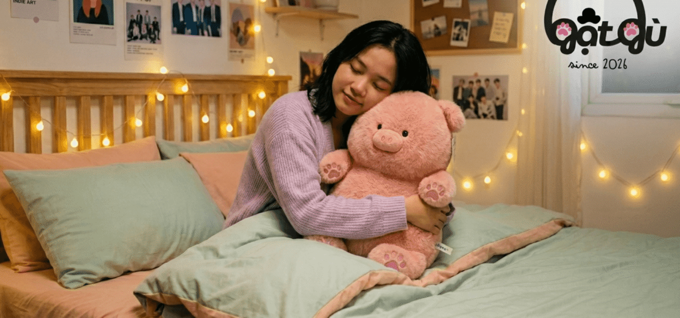 gấu bông ôm ngủ hình thú cho Gen Z