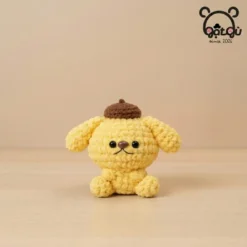 Móc khóa len Sanrio Gật Gù bộ ba Melody Kuromi Pompom thủ công