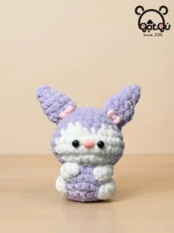 Móc khóa len Sanrio Gật Gù bộ ba Melody Kuromi Pompom thủ công