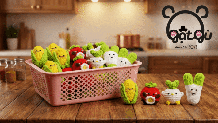 Mẫu móc khóa len đẹp cho người yêu bếp