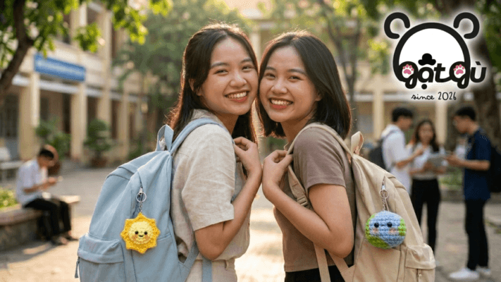 Móc khóa handmade đôi làm quà tặng bạn thân