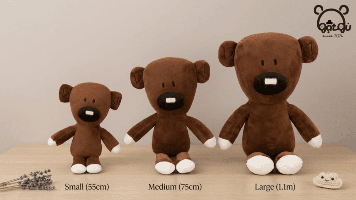 Kích thước gấu Teddy Mr Bean