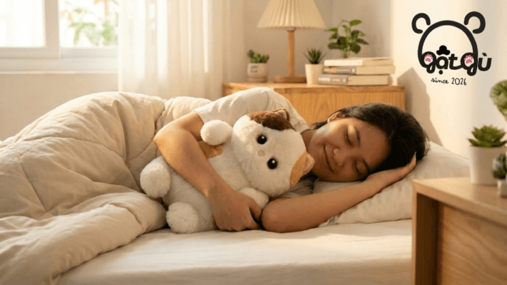Ngủ ngon với gấu bông hình thú