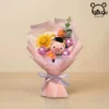 Bó hoa handmade kèm Hoa Hướng Dương và Heo bằng len Gật Gù siêu chữa lành
