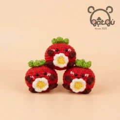 Móc khóa len cà chua Gật Gù handmade nhỏ xinh