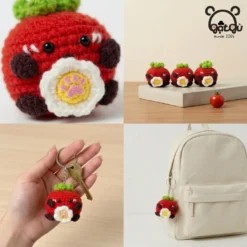 Móc khóa len cà chua Gật Gù handmade nhỏ xinh