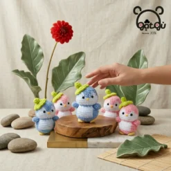 Alternative view of Móc khóa len chim cánh cụt Gật Gù handmade cute