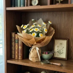bó hoa cúc trắng Handmade Gật Gù nhỏ nhắn siêu cute