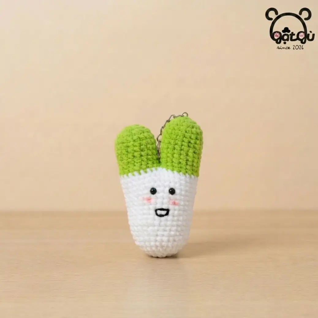 Móc khóa hành lá handmade Gật Gù an ủi tâm hồn