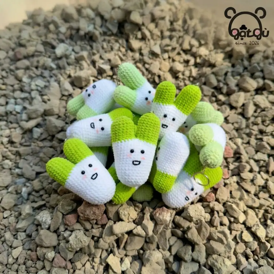 Móc khóa hành lá handmade Gật Gù an ủi tâm hồn - Ảnh 4