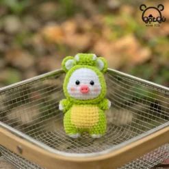 Móc khóa Heo Gật Gù cosplay khủng long