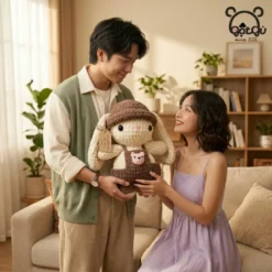 Gấu Len Thỏ nâu Gật Gù người bạn xua mọi âu lo