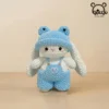 Gấu Len Thỏ Xanh nước biển Gật Gù siêu dễ thương