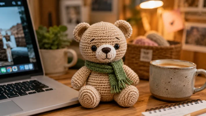 Gấu bông len amigurumi quà tặng sinh nhật cho nữ dưới 300k độc đáo