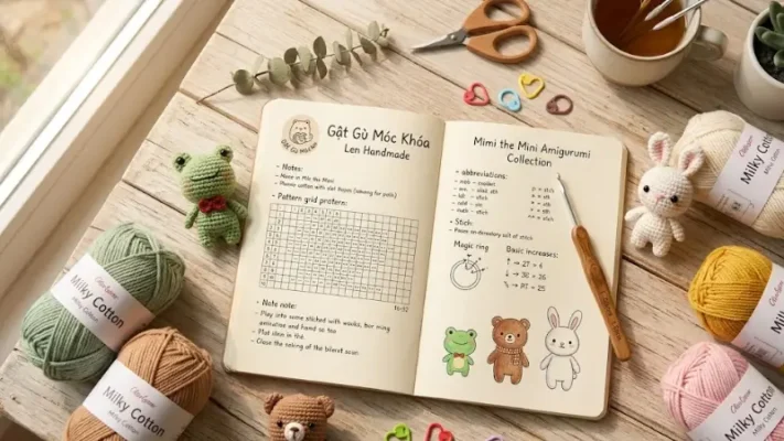 chart móc thú mini cute cho người mới bắt đầu