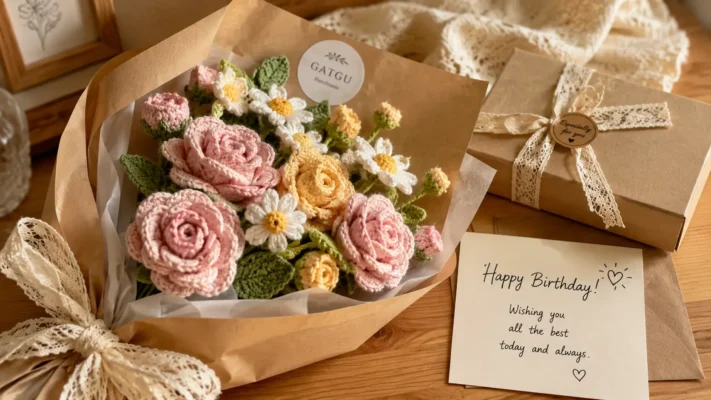 300k mua quà gì - Hoa len handmade Gật Gù Shop