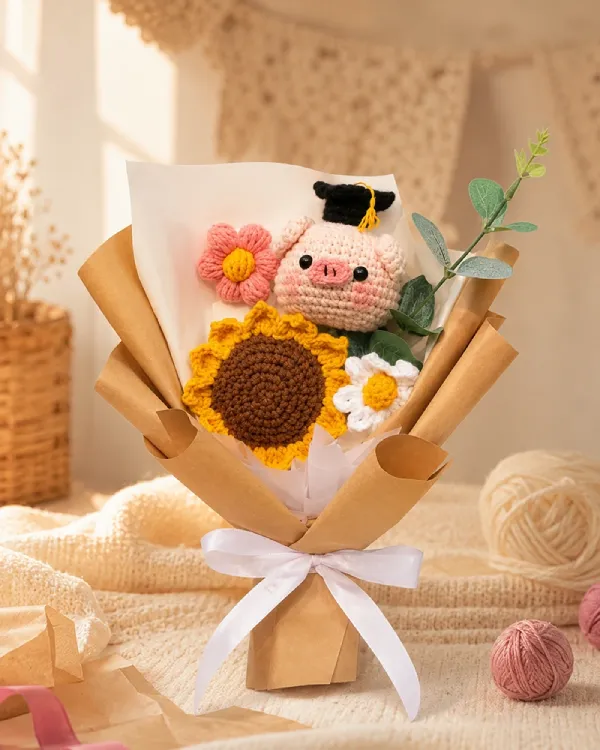 Hoa len handmade Gật Gù