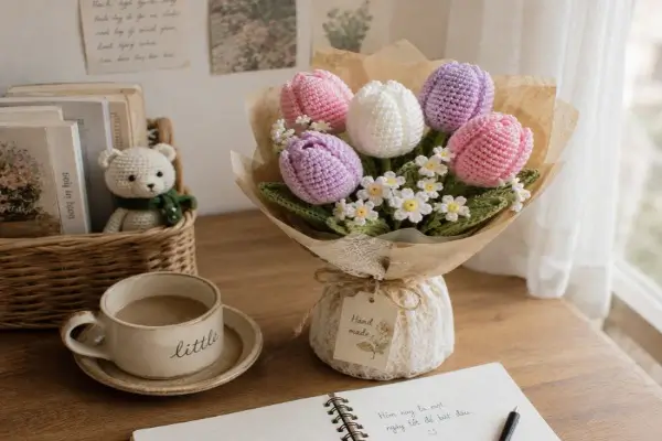 Giải đáp thắc mắc về hoa len handmade và cách sử dụng