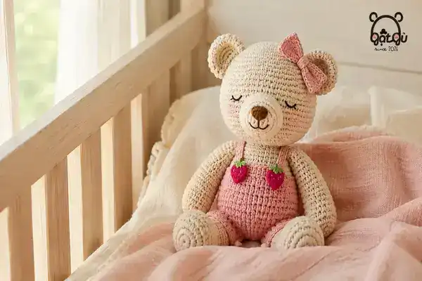 Gấu bông cho trẻ sơ sinh an toàn bằng len handmade