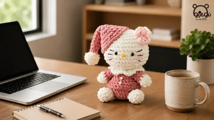 Gấu len trầm cảm bảo bối chống stress của dân văn phòng