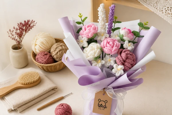 Lỗi thường gặp khi móc hoa hồng len