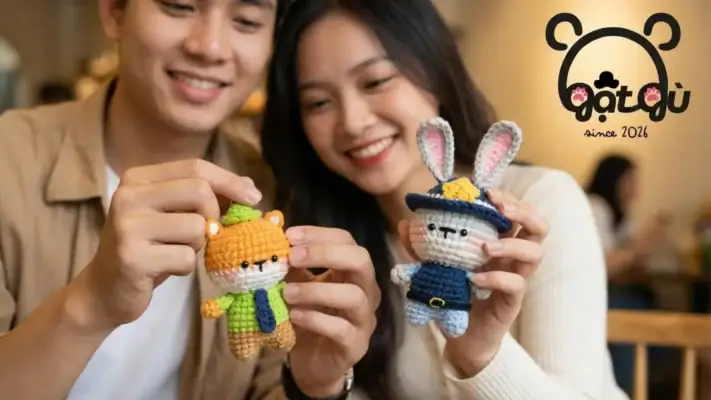 Móc khóa len handmade nhỏ xinh
